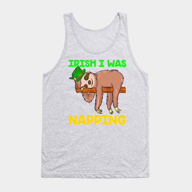 Sloth Leprechaun Saint Patrick's Day Tank Top by guitar75